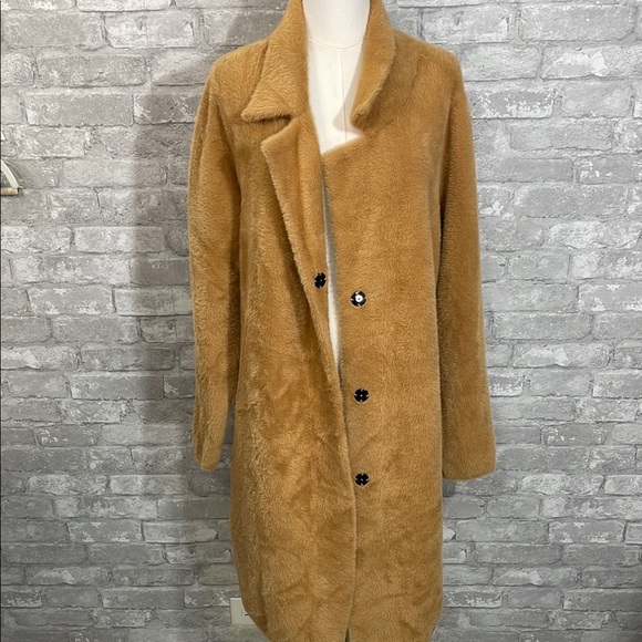 Cyrus Tan Teddy Snap Sweater Coat - Picture 2 of 8